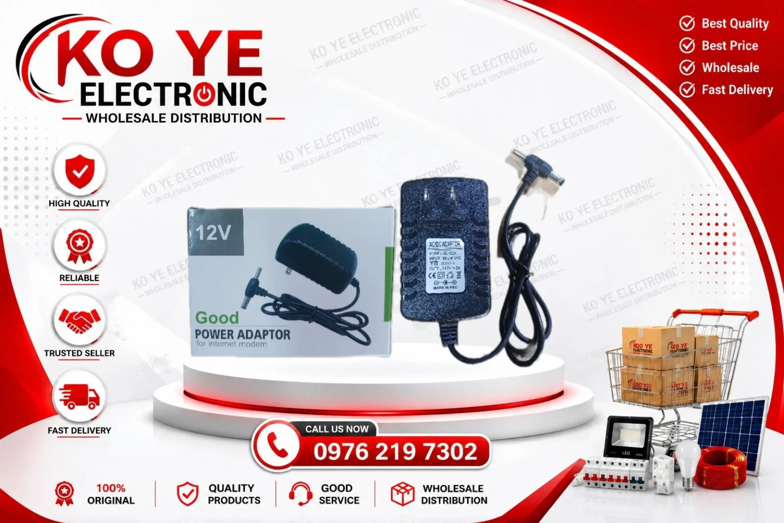 12V 2A Power Adaptor for Wifi/CCTV/T2 Set top box