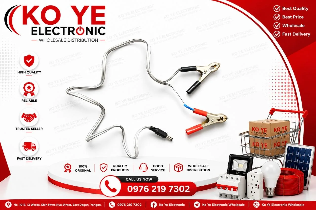 12V DC Reverse Polarity Protection Cable (12V DC အမှားခံကြိုး)