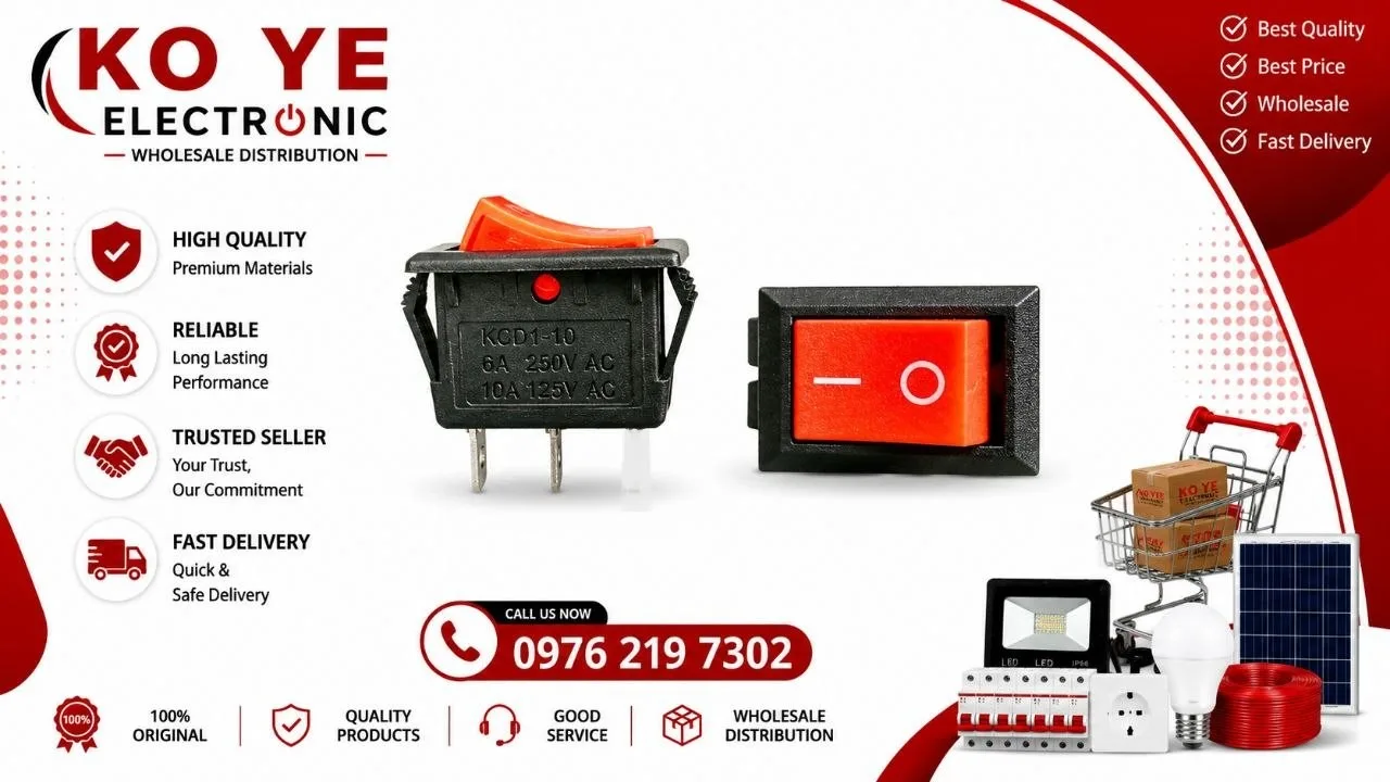 KCD1-10 2-Pin Switch Small (၂ဆ ခလုတ်အသေး)