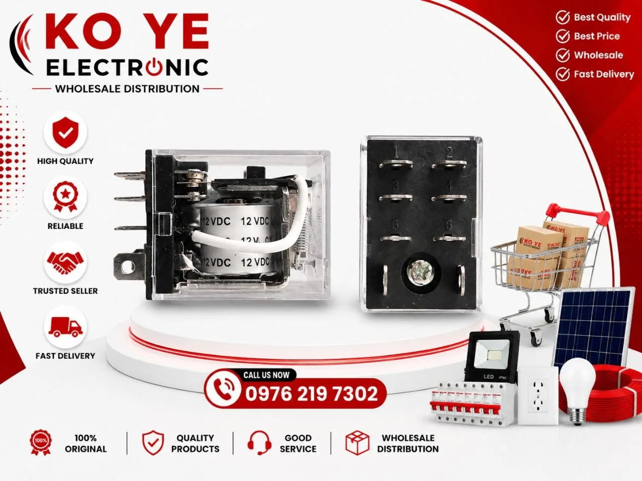 12V DC Relay (12V ရီလေး အမျိုးမျိုး)