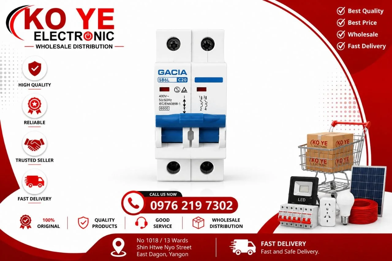 GACIA SB6L 2P MCB (16A - 63A)
