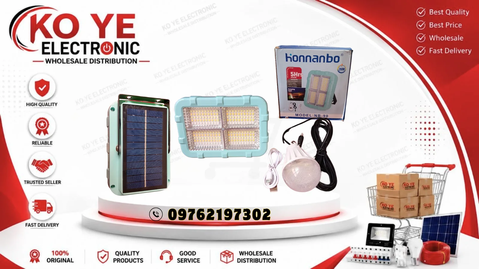 Honnanbo NB-90 200W အားသွင်းဆလိုက်