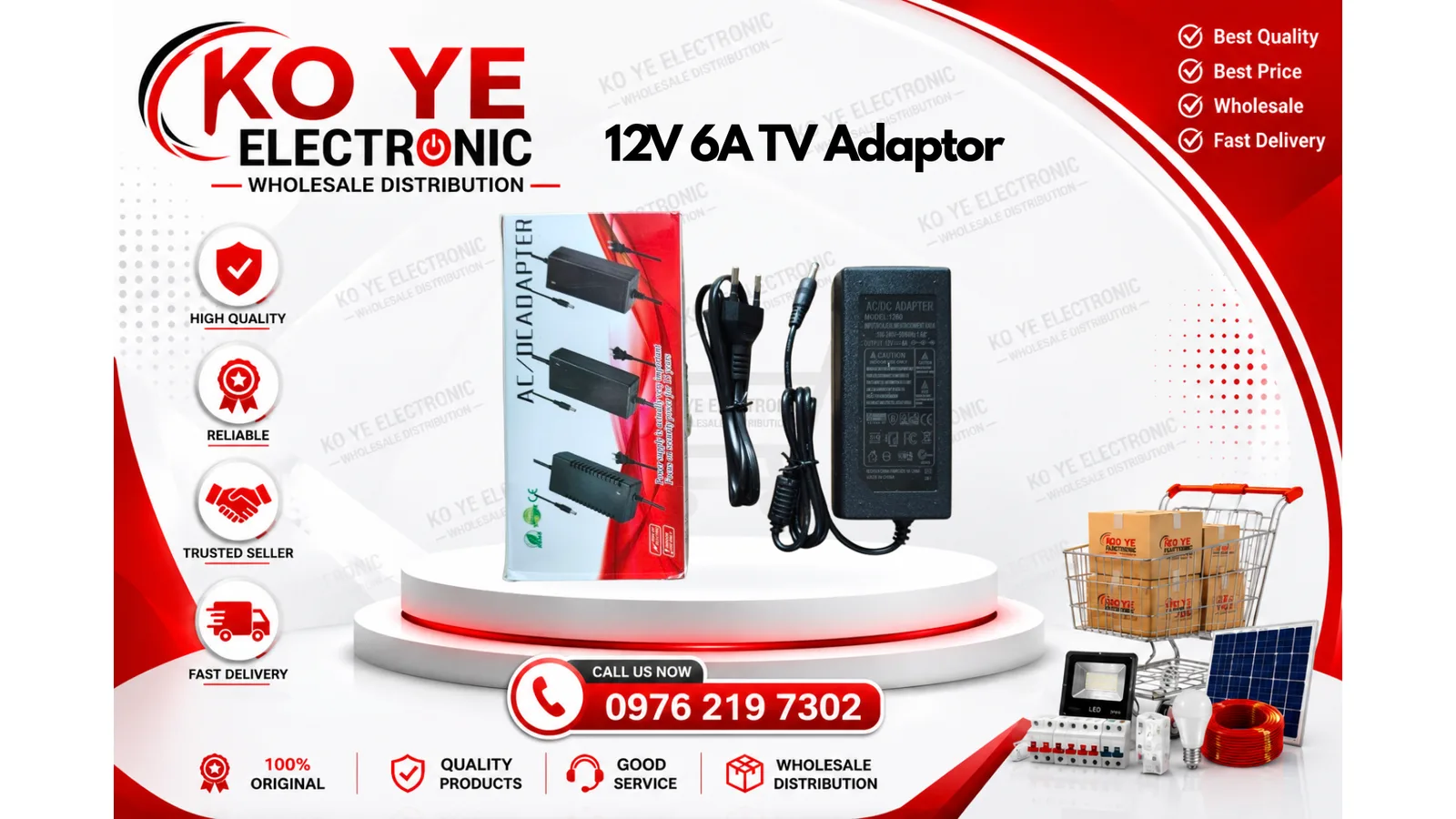 12V 6A TV Adaptor